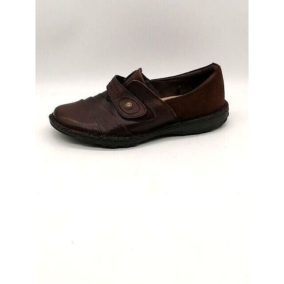 Earth Spirit Loafers Womens‎ Coni Brown 9.5 Leather Shoes Hook Loop WMES46ER011 - Picture 1 of 11